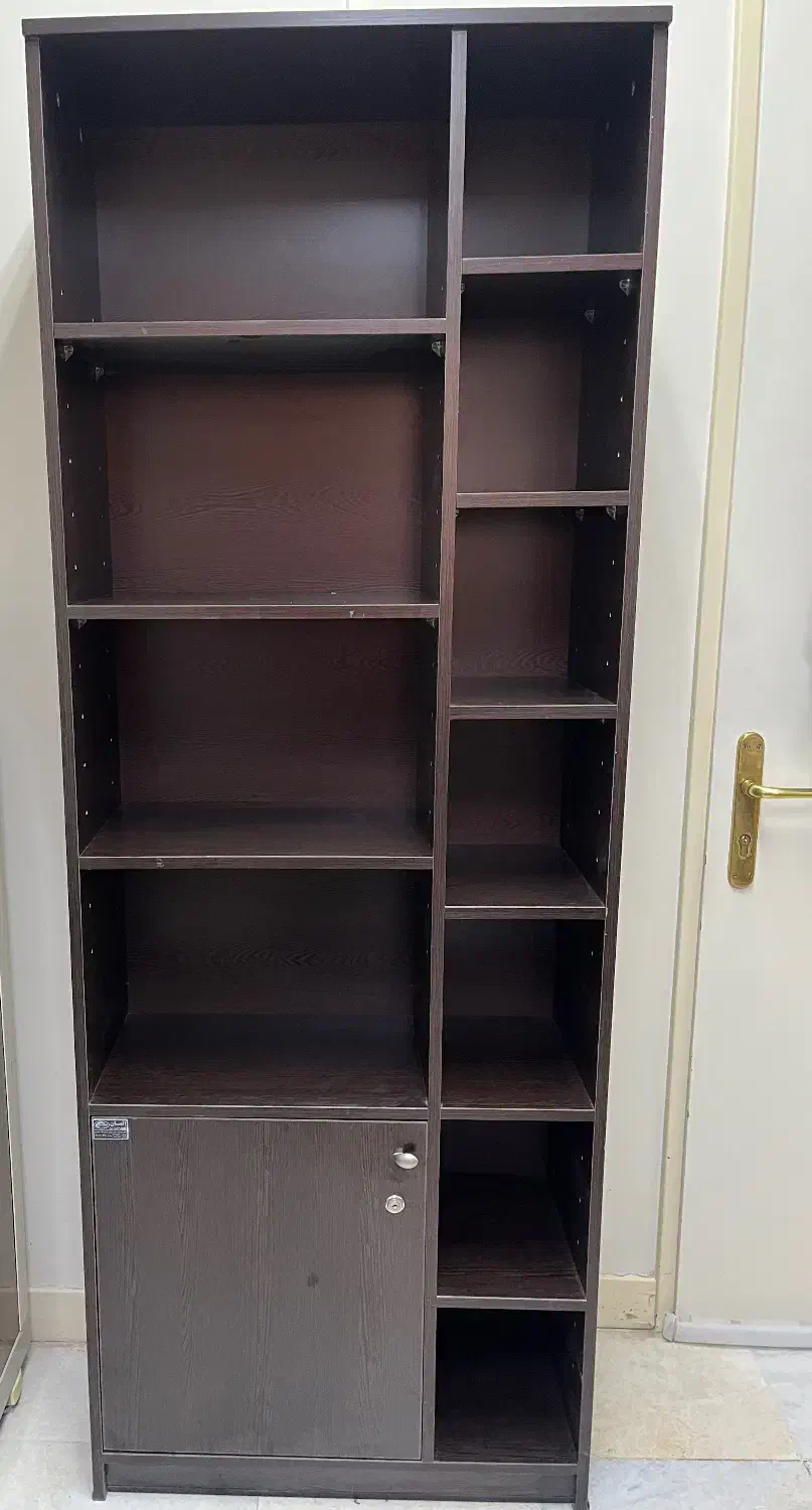 کمد، کتابخانه، قفسه چوبی در حد نو|کتابخانه، شلف، قفسه‌های دیواری|زنجان, |دیوار