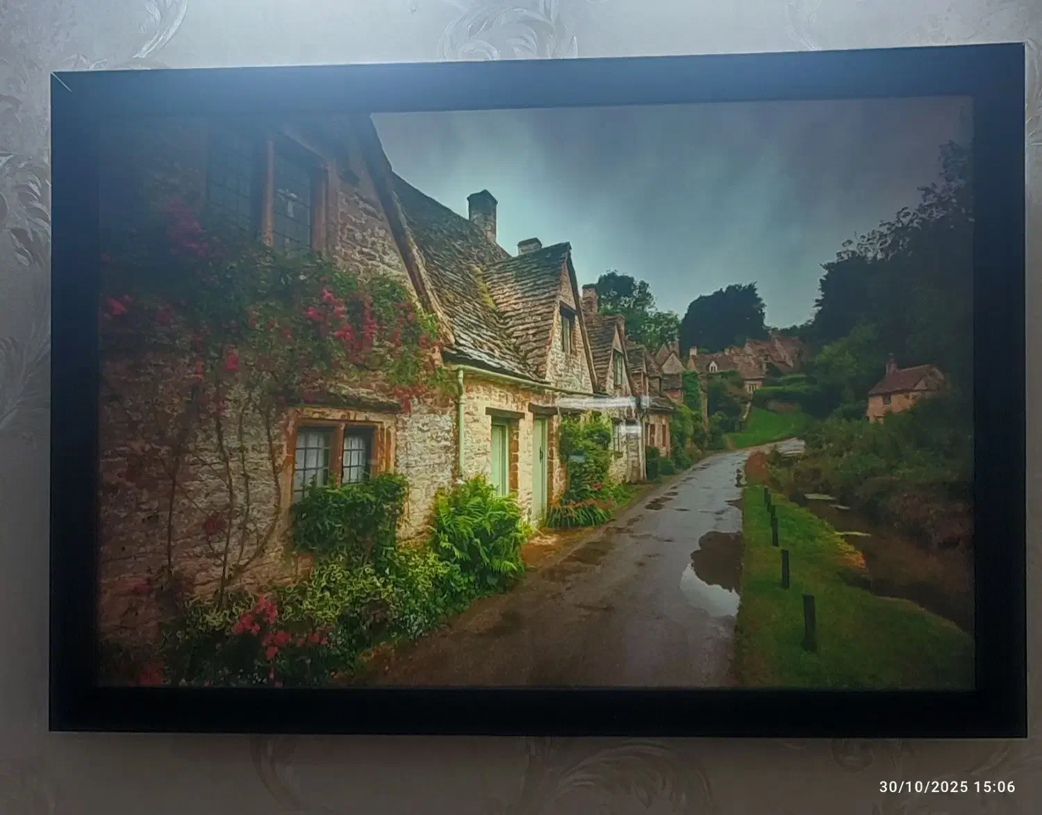 تابلو چراغ دار پس از باران|تابلو، نقاشی، عکس|الوند, |دیوار