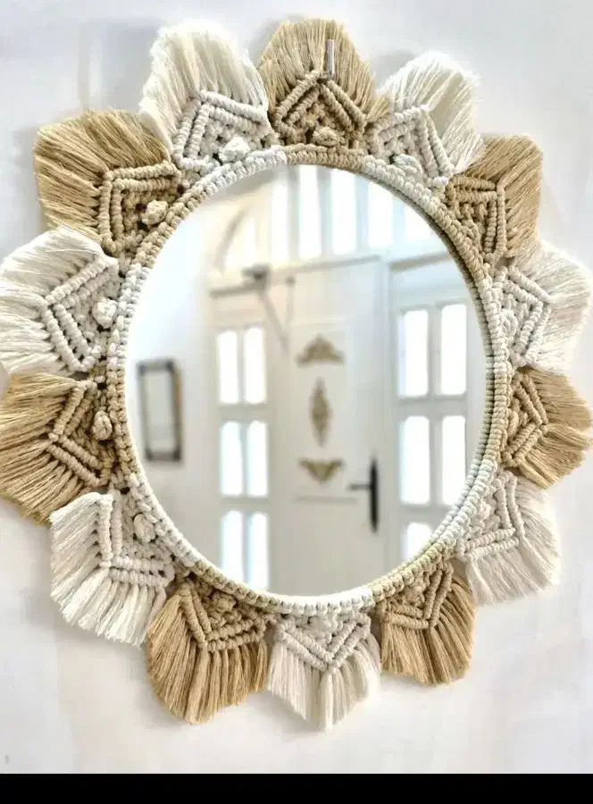 آینه مکرومه|آینه|ملایر, |دیوار