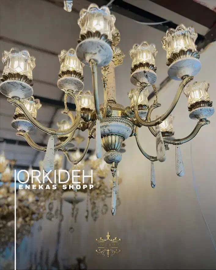 لوستر نئوکلاسیک برنز|لوستر و چراغ آویز|قم, کاسه گران|دیوار