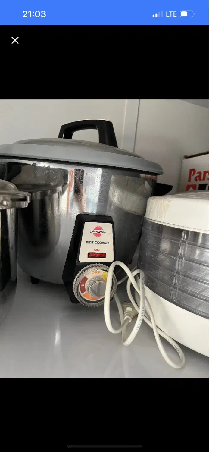 پلوپز برقی ۱۲نفره پارس خزر سالم|اجاق گاز و لوازم برقی پخت‌وپز|لنگرود, |دیوار