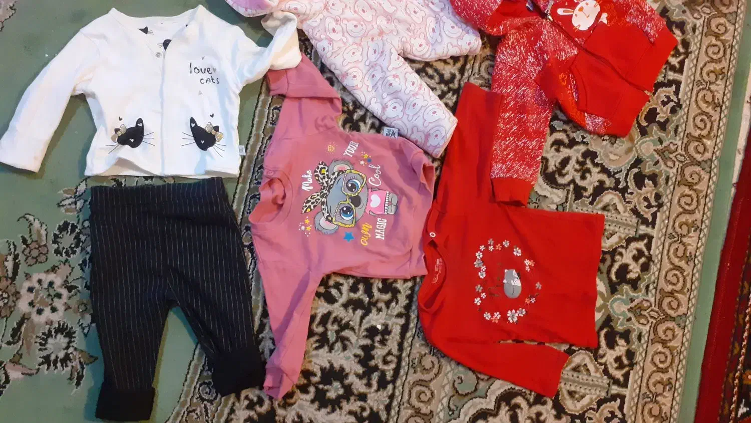 تعدادی لباس نوزادی تا۵ماه.کاپشن بیلر دامن|لباس|اندیشه, اندیشه فاز ۳|دیوار