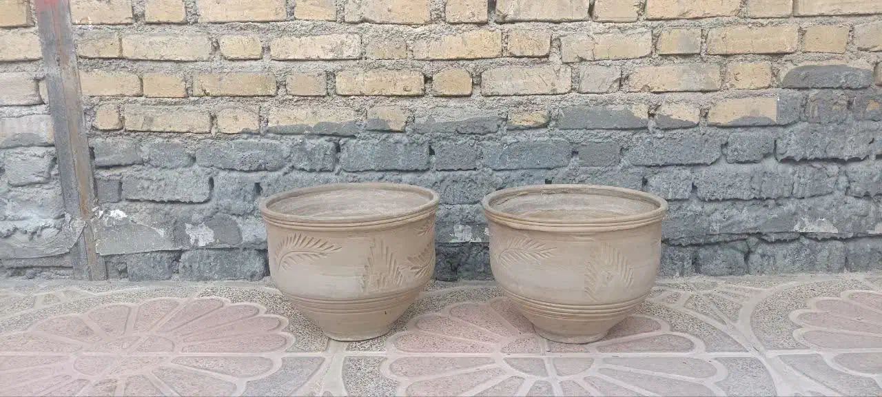 گلدان سفالی بزرگ|گل و گیاه طبیعی|سرپل ذهاب, |دیوار