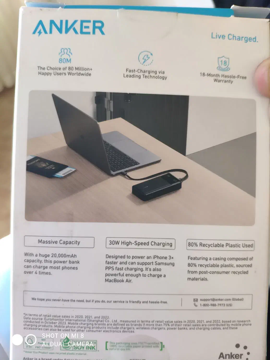 پاور بانک فست شارژ انکار A1384H11|لوازم جانبی موبایل و تبلت|رامسر, |دیوار