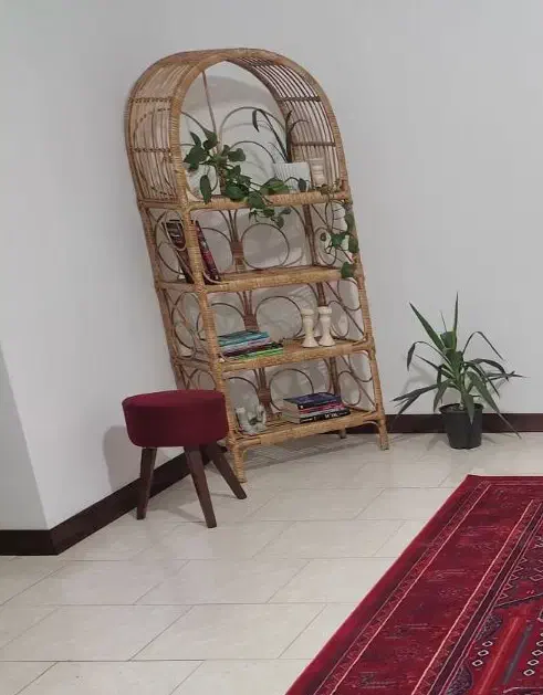 کتابخونه حصیری|کتابخانه، شلف، قفسههای دیواری|هشتگرد, شهرک بوستان|دیوار