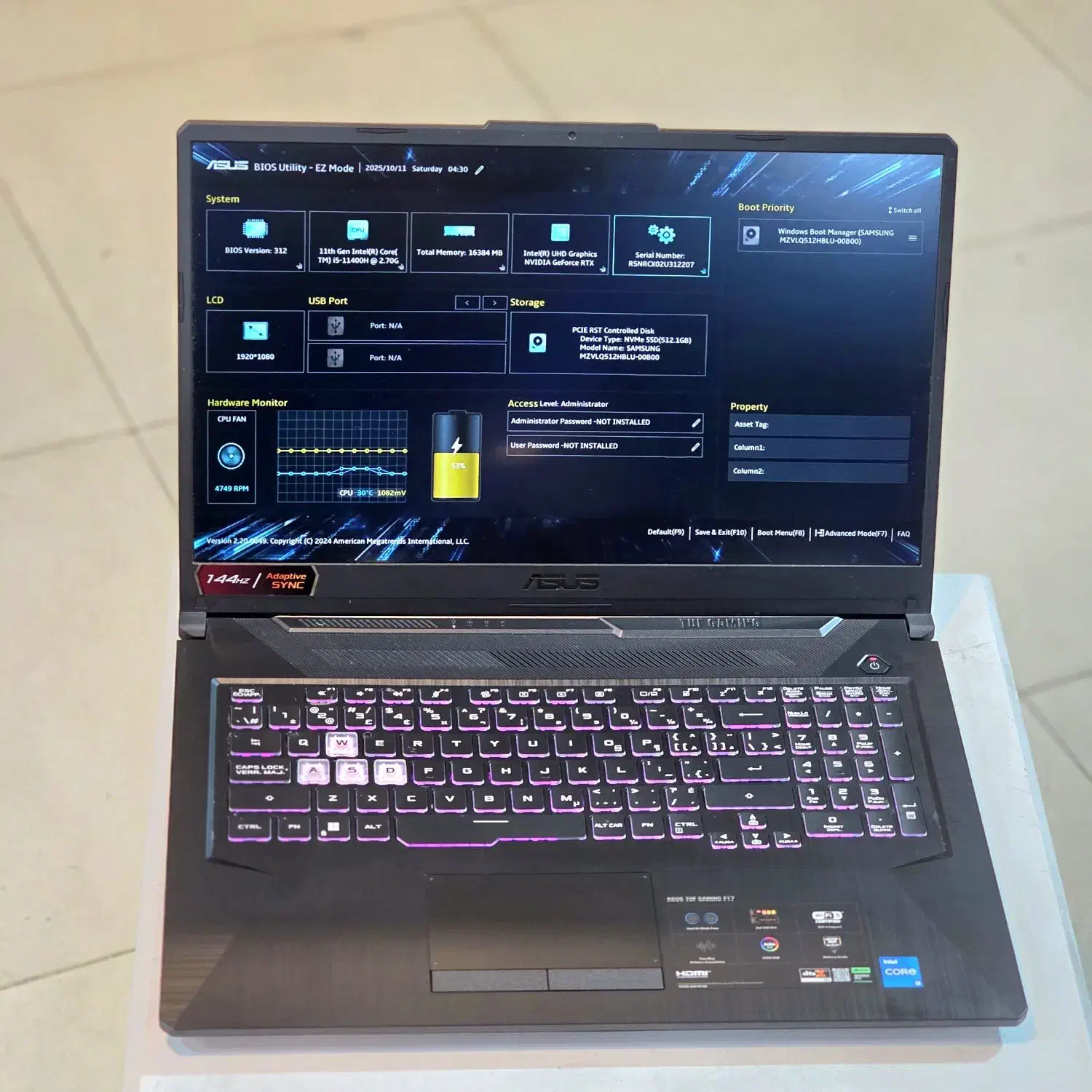 ایسوس گیمینگ حرفه ای FX706HF|رایانه همراه|شیراز, ملاصدرا|دیوار