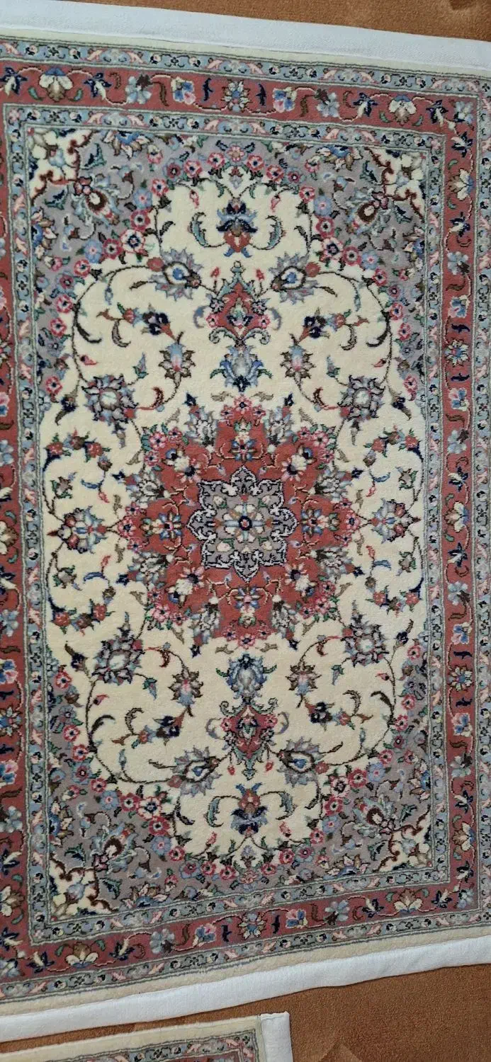 دوتخته فرش زر ونیم دستبافت اردکان نو|فرش|لاهیجان, شقایق|دیوار