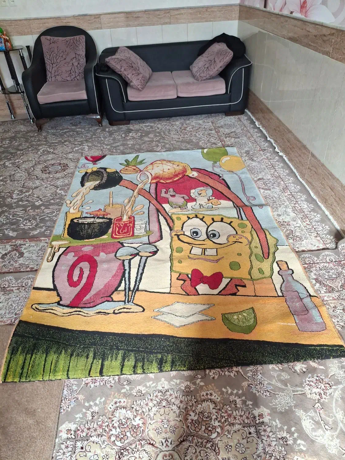 گلیم فرش بچه|گلیم، جاجیم، گبه|قم, باغ شریفی|دیوار