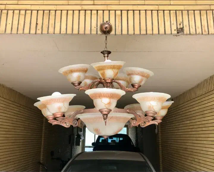 لوستر حبابی ۱۳ شاخه|لوستر و چراغ آویز|مشهد, شهید بهشتی|دیوار