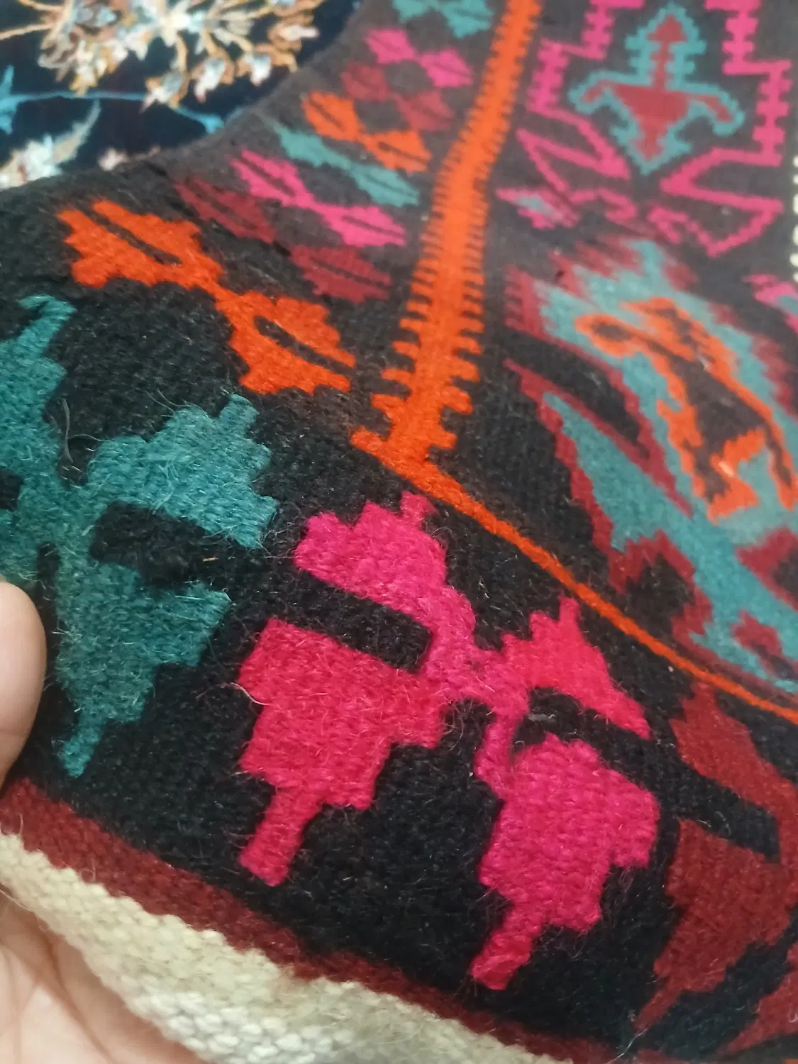 گلیم پشمی ترک|گلیم، جاجیم، گبه|تبریز, |دیوار