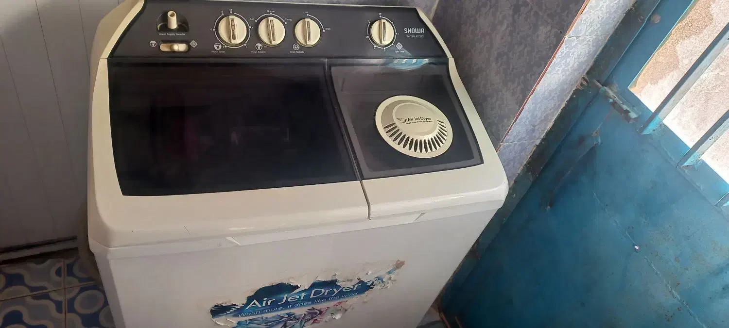 ماشین لباس شویی اسنوا جنسش عالیه سالم سالم|ماشین لباسشویی و خشککن لباس|میان ولایت, |دیوار