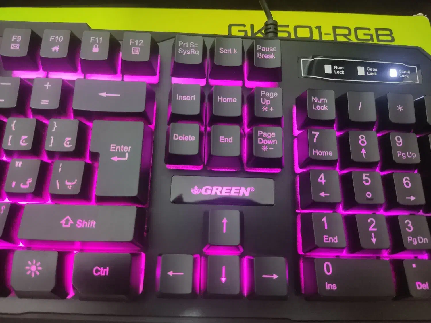 کیبورد گیمینگ نیمه مکانیکال green gk601 RGB|قطعات و لوازم جانبی رایانه|بندرعباس, |دیوار