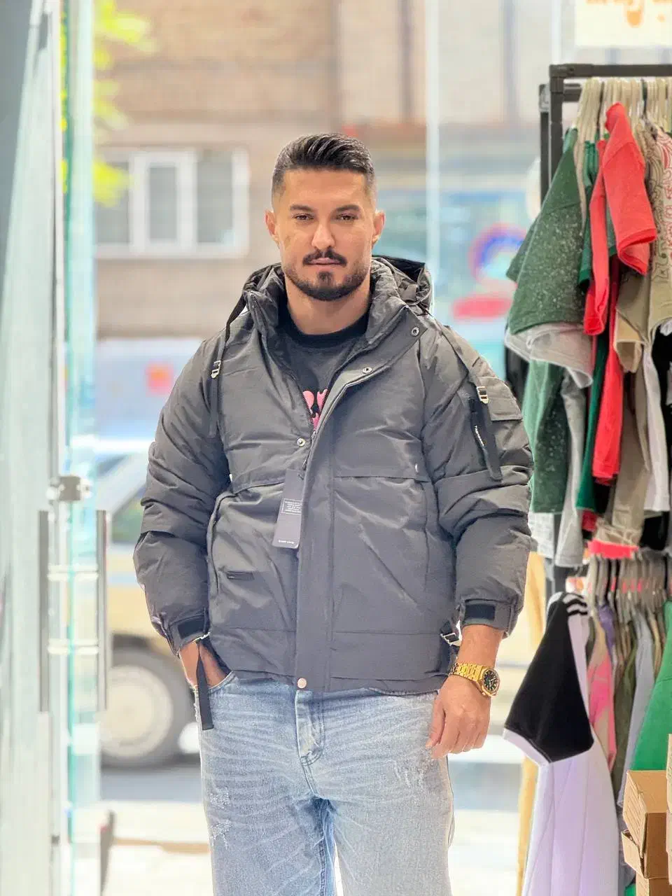 کاپشن پر باکسی سه رنگی|لباس|تبریز, |دیوار