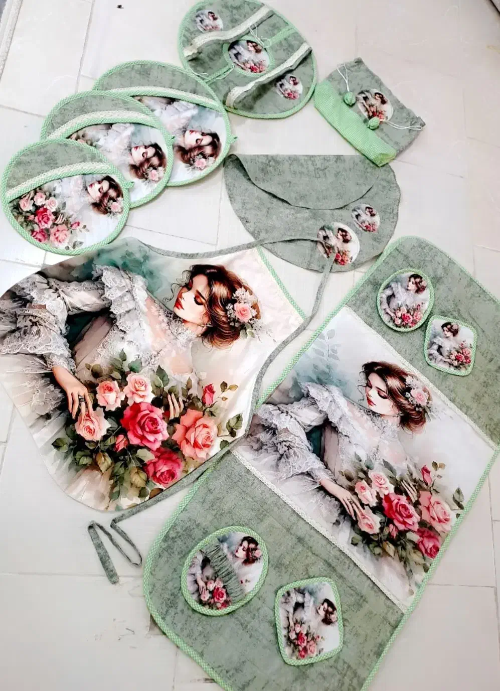 ست اشپزخانه|سفره، حوله، دستمال آشپزخانه|بروجن, |دیوار