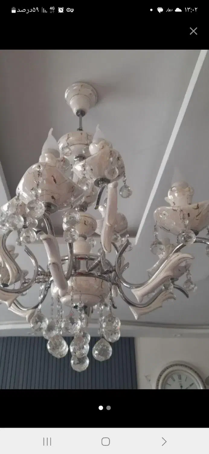 ۲تا لوستر چینی استیل|لوستر و چراغ آویز|تهران, شیخ هادی|دیوار