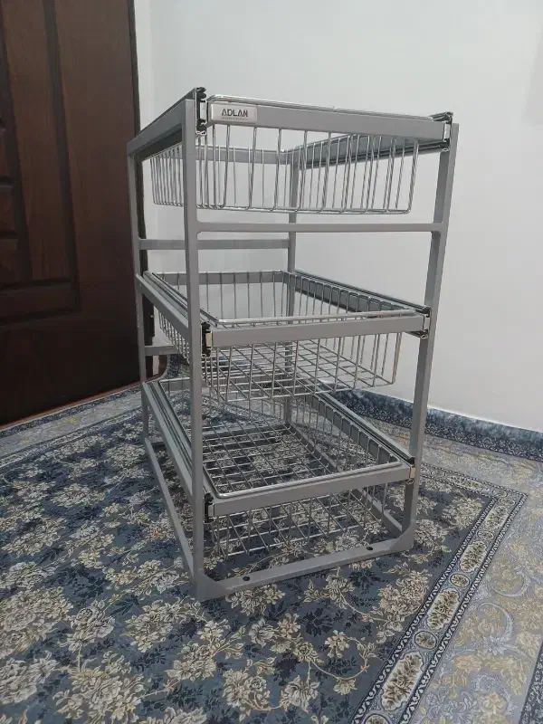 سبد سیب زمینی و پیاز|آب‌چکان و نظم‌دهنده ظروف|زنجان, |دیوار