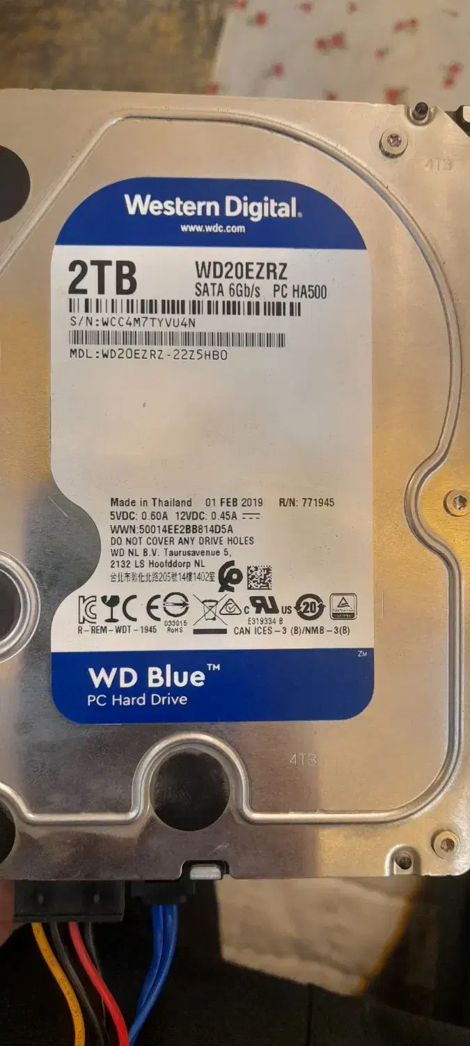 هارد ۲ترا بایت wd blue|قطعات و لوازم جانبی رایانه|اندیشه, اندیشه فاز ۲|دیوار