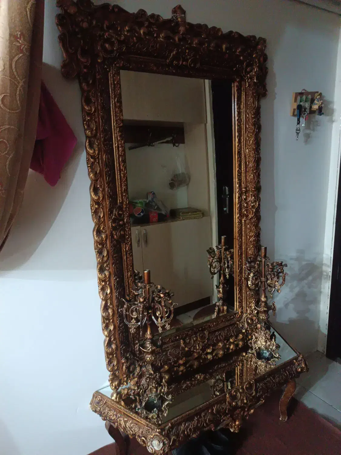 آینه شمعدان|صنایع دستی و سایر لوازم تزئینی|چناران, |دیوار