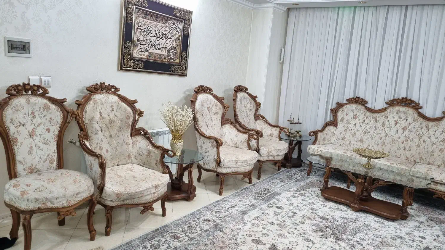 مبل ۹ نفره ب همراه میز ناهار خوری چوب راش|مبلمان خانگی و میز عسلی|اسلامشهر, شهرک مهدیه|دیوار