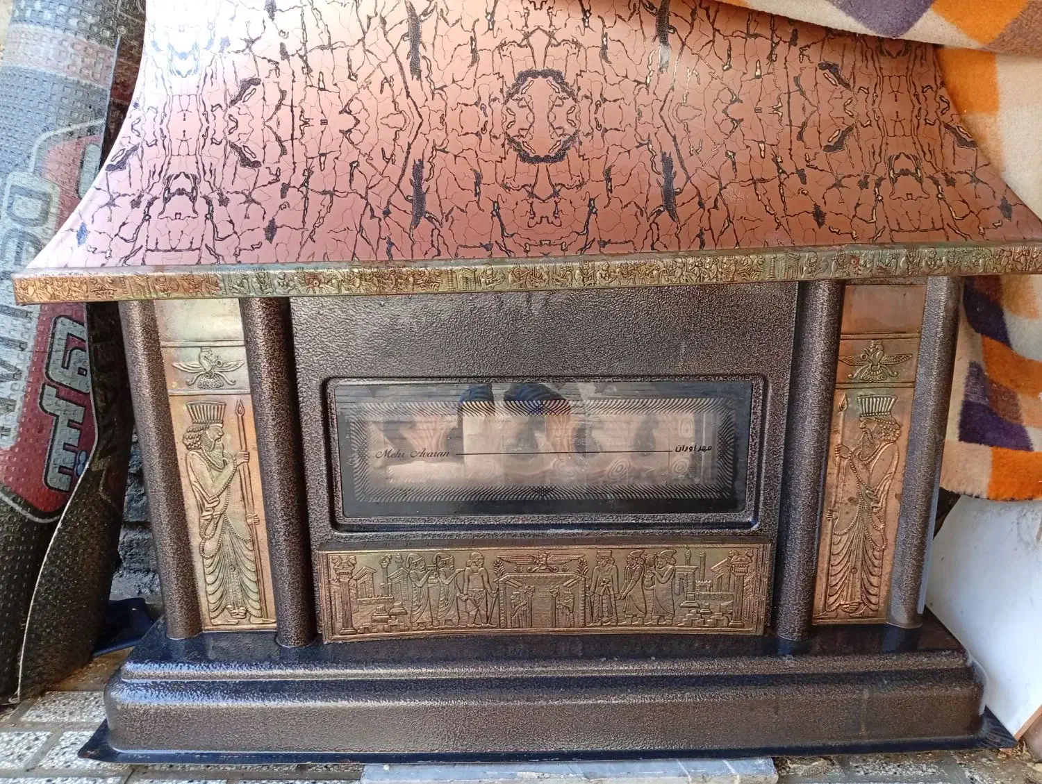 بخاری طرح شومینه|بخاری، هیتر، شومینه|تربتحیدریه, شهرک ولیعصر|دیوار