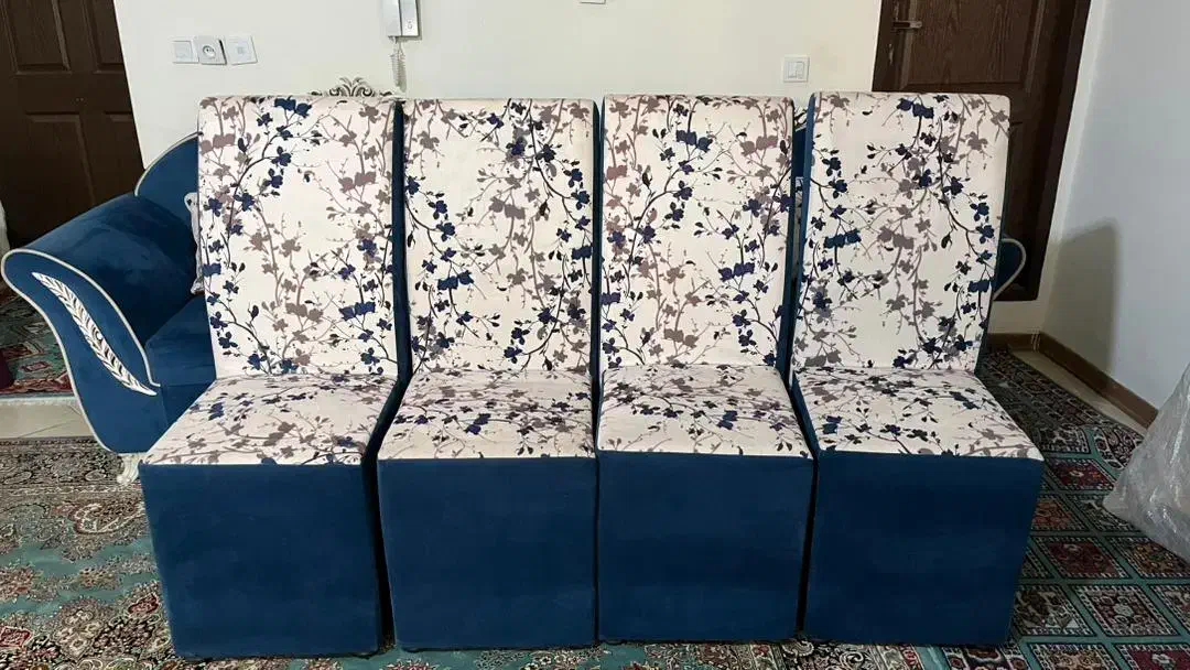 مبلمان 9نفره + 3 صندلی|مبلمان خانگی و میز عسلی|کرمان, |دیوار