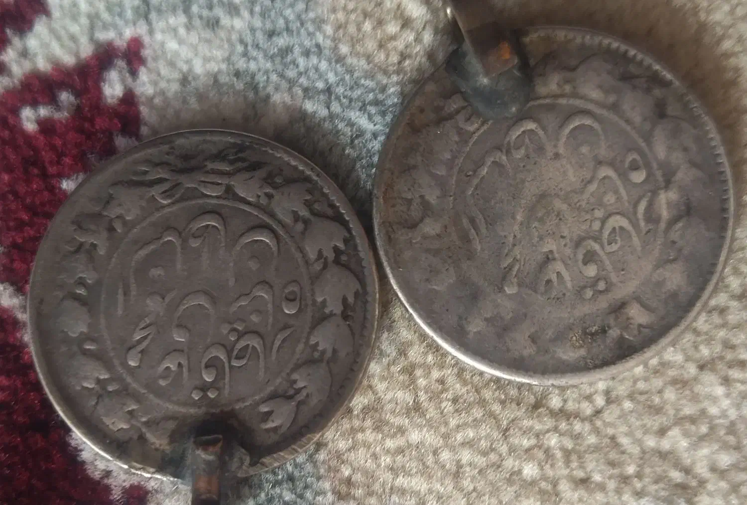 دو عدد سکه قدیمی نقره اصل محمد علی شاه ده تومن|کلکسیون سکه، تمبر، اسکناس|مرودشت, استادیوم|دیوار