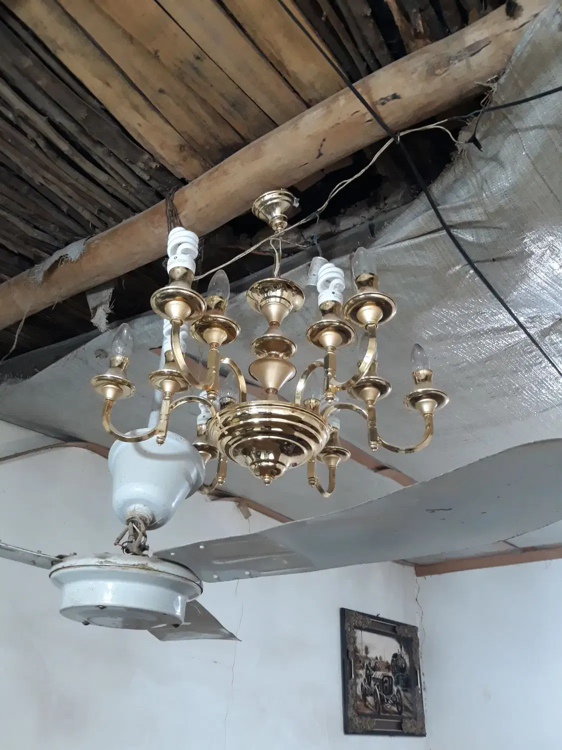 لوستر شیک۱۲شاخه|لوستر و چراغ آویز|اراک, |دیوار