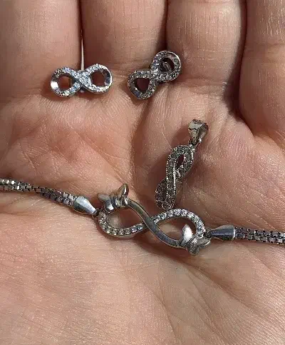 نیم ست نقره|جواهرات|قم, انسجام|دیوار