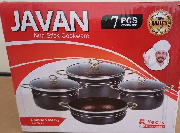 ست هفت پارچه قابلمه با ماهیتابه|ظروف پخت‌وپز|بندر دیر, |دیوار