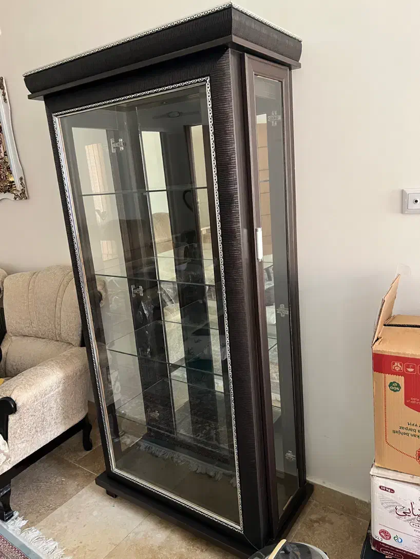 فروش بوفه در حد نو تمیز تمام چوب|بوفه، ویترین، کنسول|کاشان, صنعت|دیوار