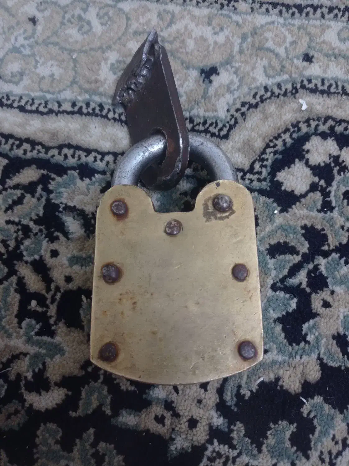 قفل عتیقه روسی برنج|کلکسیون اشیاء عتیقه|مشهد, دانشجو|دیوار