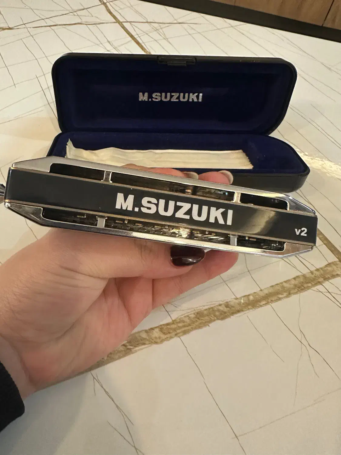 سازدهنی ۱۲ سوزنه کروماتیک سوزوکی اصل ژاپن|سازهای بادی|رشت, گلباغ نماز|دیوار