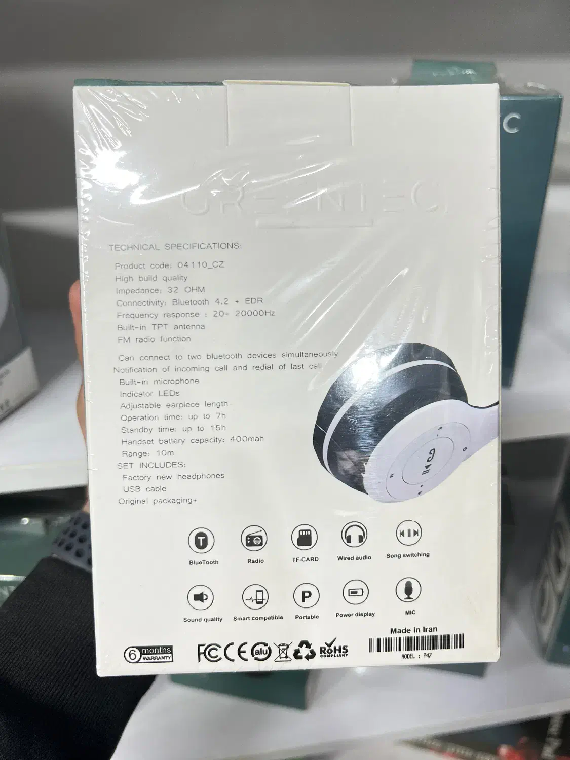 هدفون بلوتوثی از برند گرین تک|لوازم جانبی موبایل و تبلت|قم, زنبیل آباد|دیوار