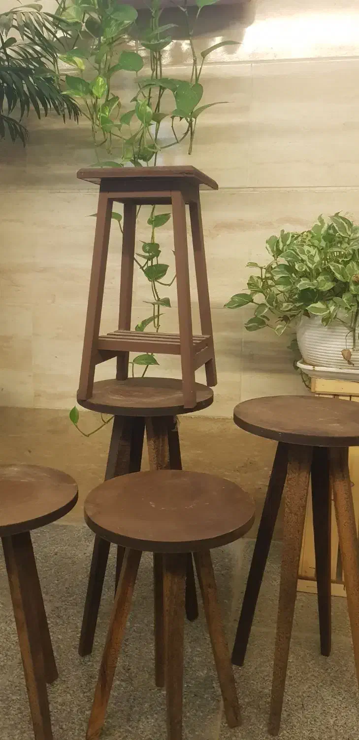 چهارپایه چوبی گلدان ۵۰سانتی و۴۰ سانتی ۵عدد|گل و گیاه طبیعی|تهران, کوی بیمه|دیوار