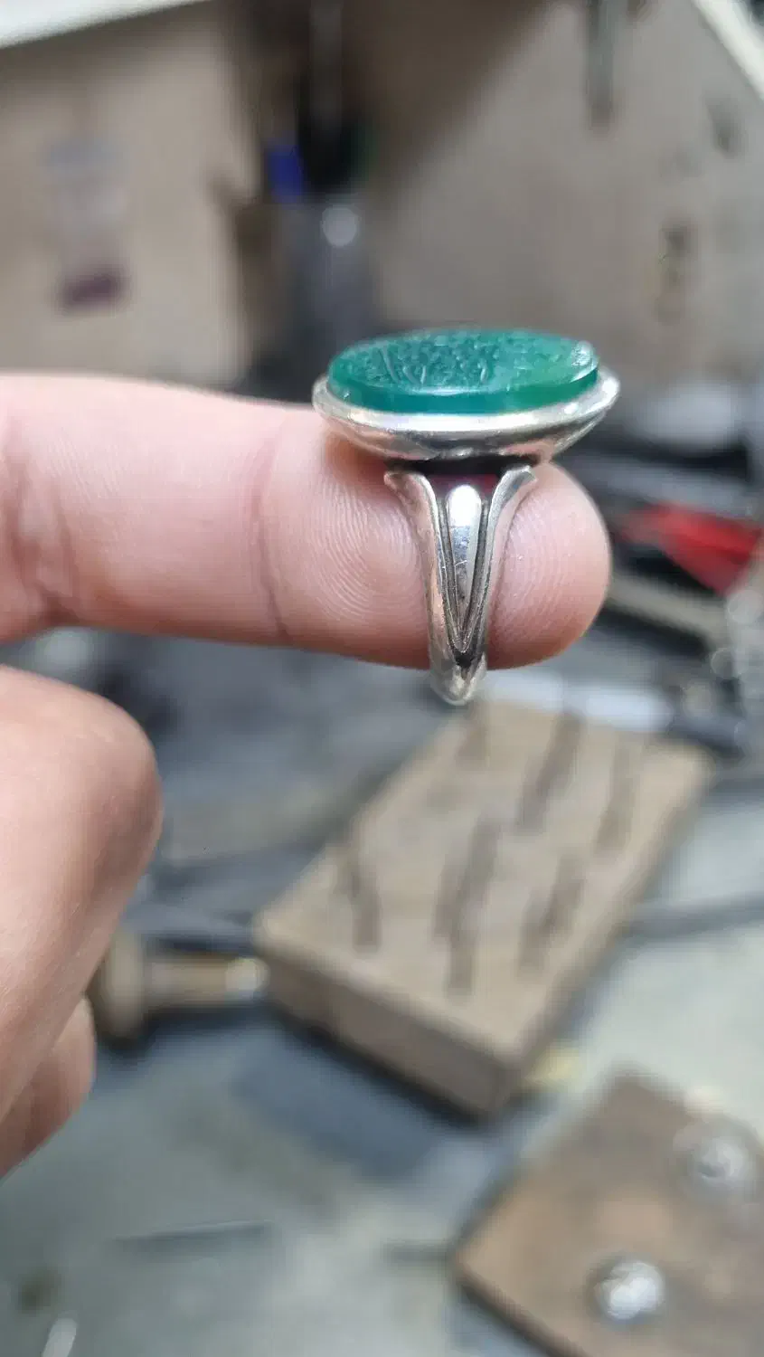 انگشتر عقیق سبز|جواهرات|قم, ارم|دیوار