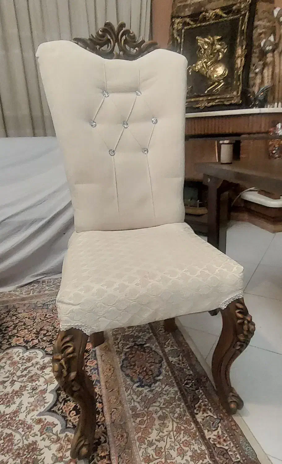 شش عدد صندلی چوبی و رو کش پارچه|صندلی و نیمکت|تهران, جوادیه تهرانپارس|دیوار