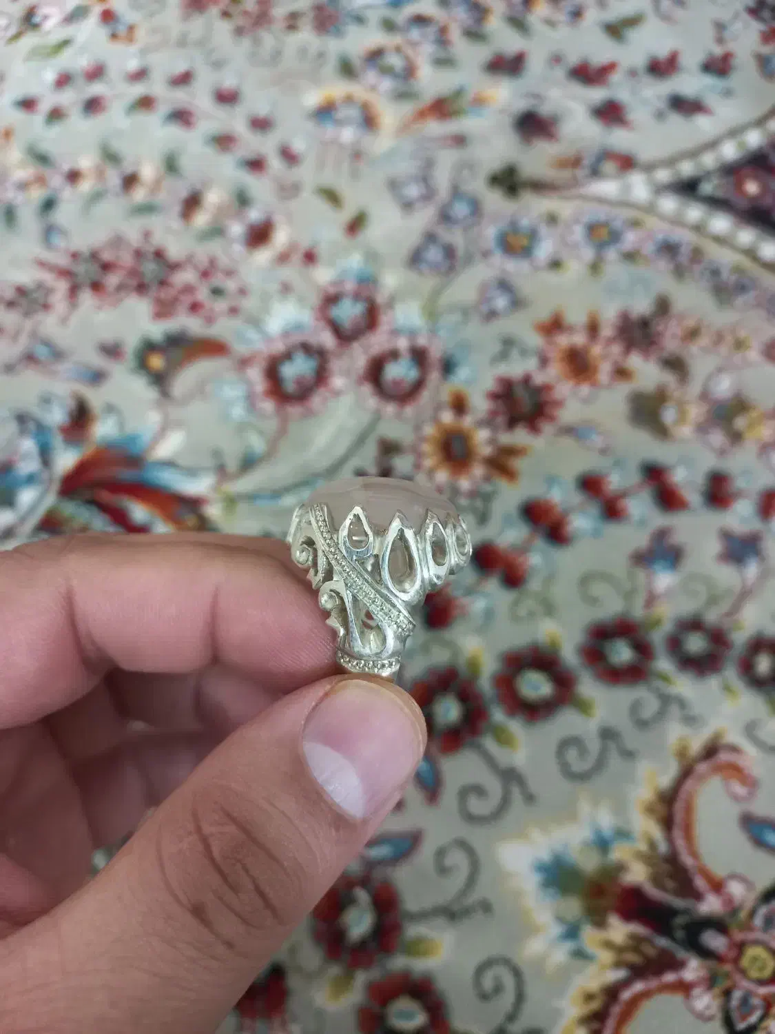 انگشتر عقیق نباتی یمنی|جواهرات|قم, زاویه|دیوار