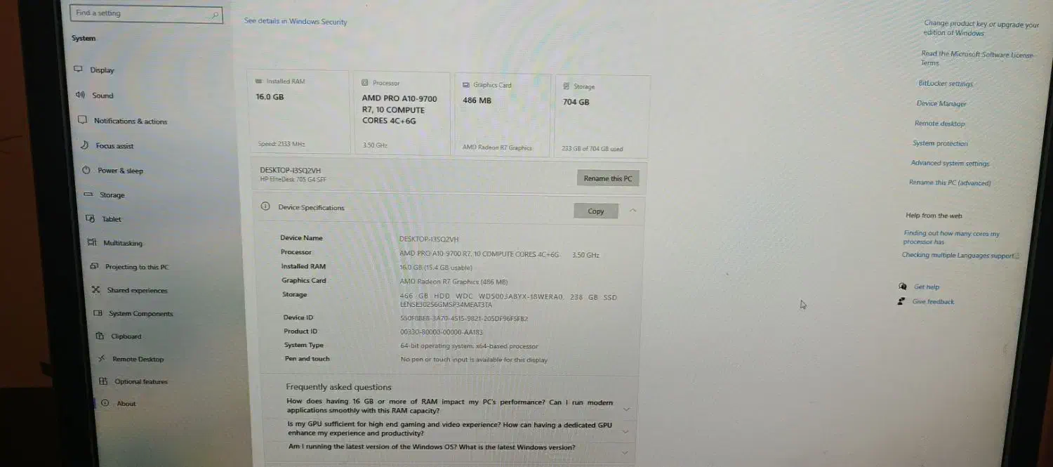 کامپیوتر AMD pro A10-9700 R7|رایانه رومیزی|شهریار, شهریار|دیوار