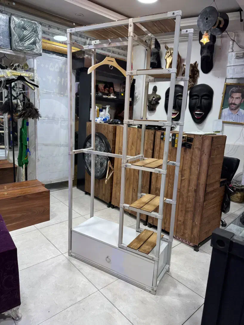 سازه رخت بند رگال قفسه دار ۴|بندرخت و رخت‌آویز|کرمانشاه, |دیوار