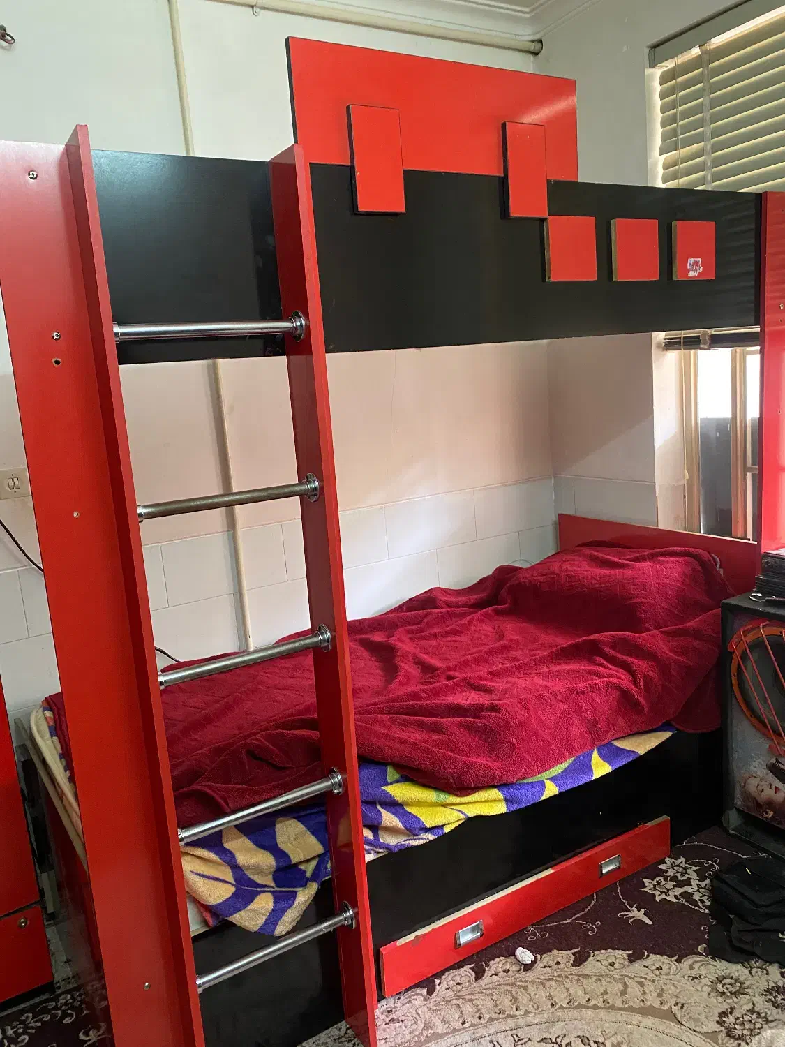 سرویس خواب دو طبقه کامل|تخت و سرویس خواب|یزد, |دیوار