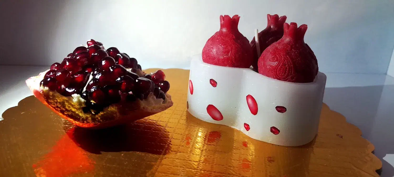 شمع های یلدایی و سنگ مصنوعی مجسمه|مجسمه، تندیس، ماکت|مشهد, هفت تیر (حافظ)|دیوار