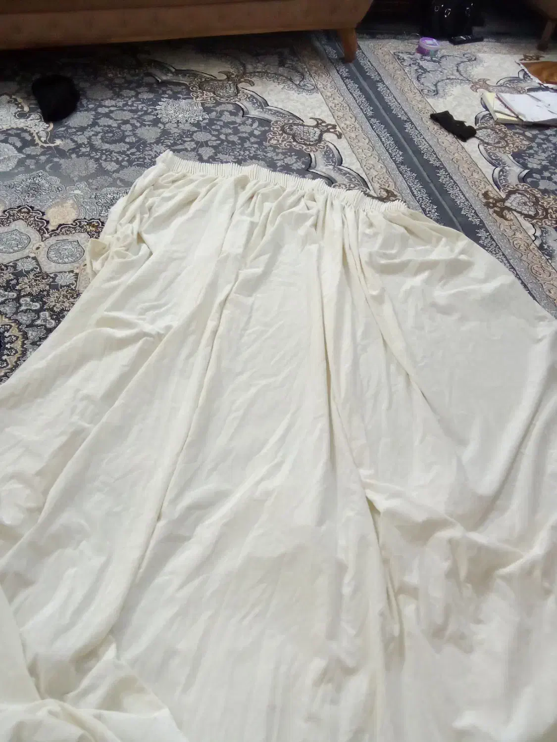 پرده دستک رنگ کرم|پرده، رانر، رومیزی|تربت‌حیدریه, حسنی بالا|دیوار