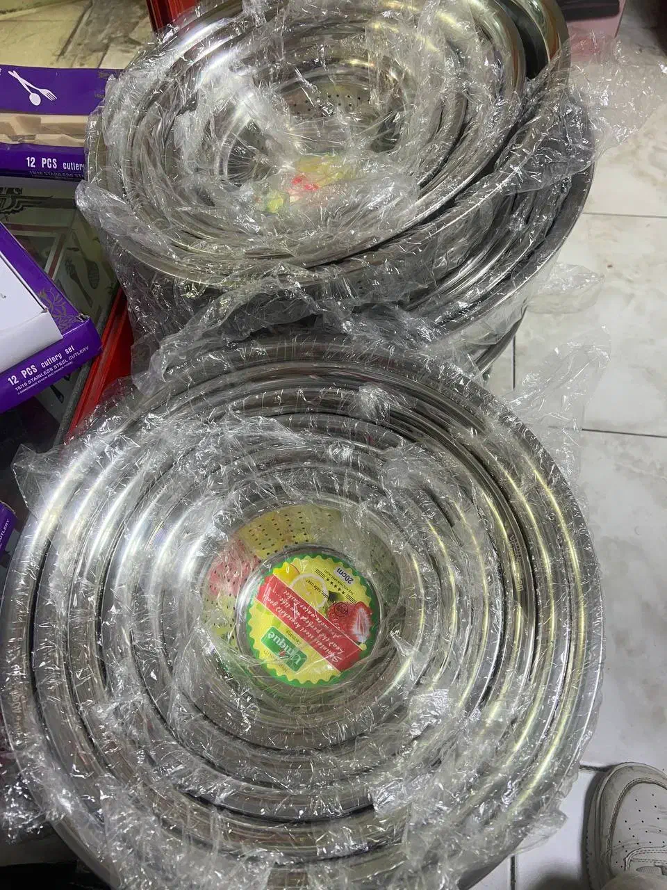 آبکش و لگن یونیک استیل ضد زنگ|ظروف پختوپز|رشت, سلیمانداراب|دیوار