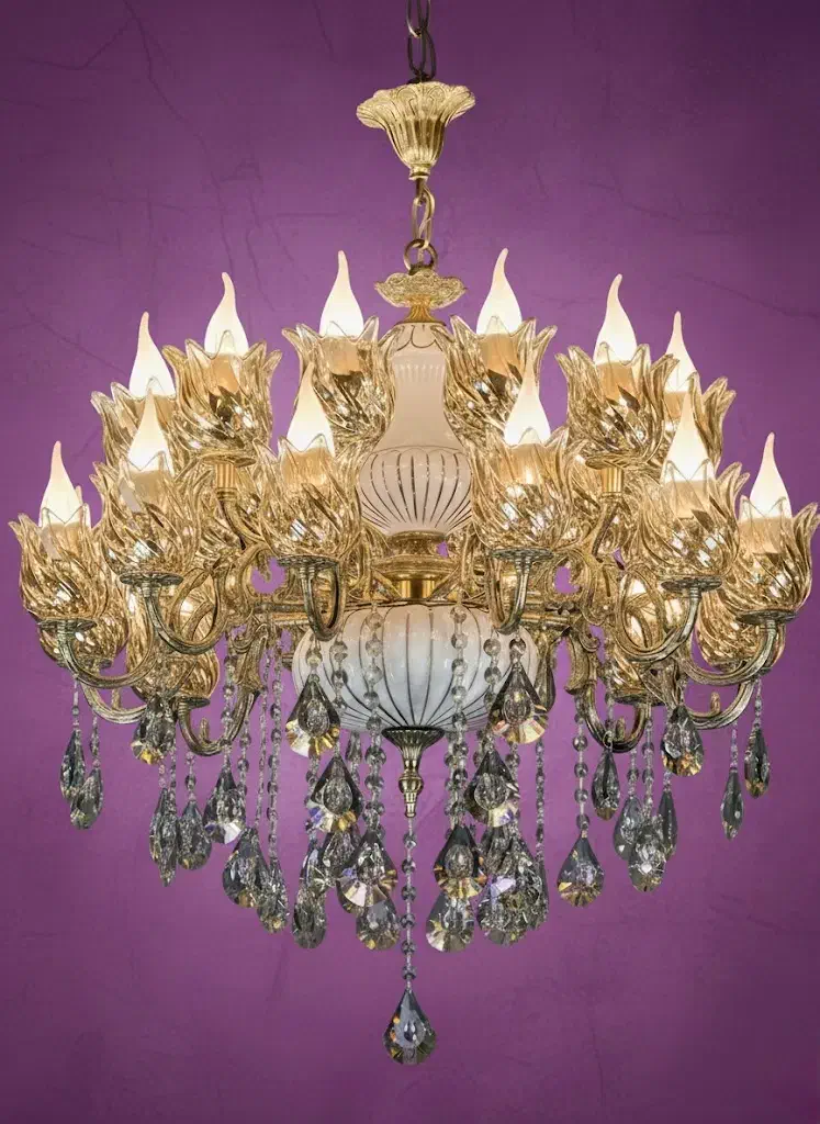 لوستر ‌2‌0 شعله / طرح تعویض لوستر کهنه برنج با نو|لوستر و چراغ آویز|تهران, نعمت‌آباد|دیوار