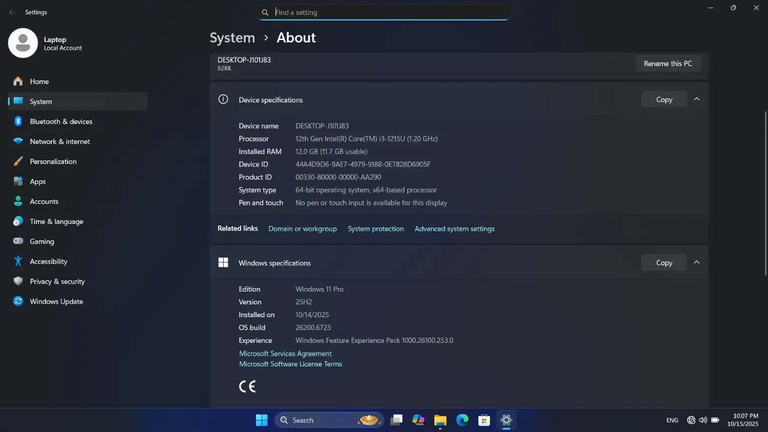 لپ تاپ Lenovo i3 1215U رم 12GB|رایانه همراه|تهران, اکباتان|دیوار