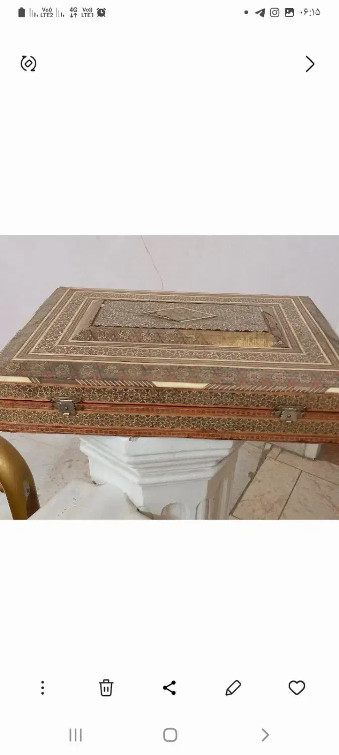 جعبه قرآن خاتم بزرگ|کلکسیون اشیاء عتیقه|ملک‌آباد, |دیوار