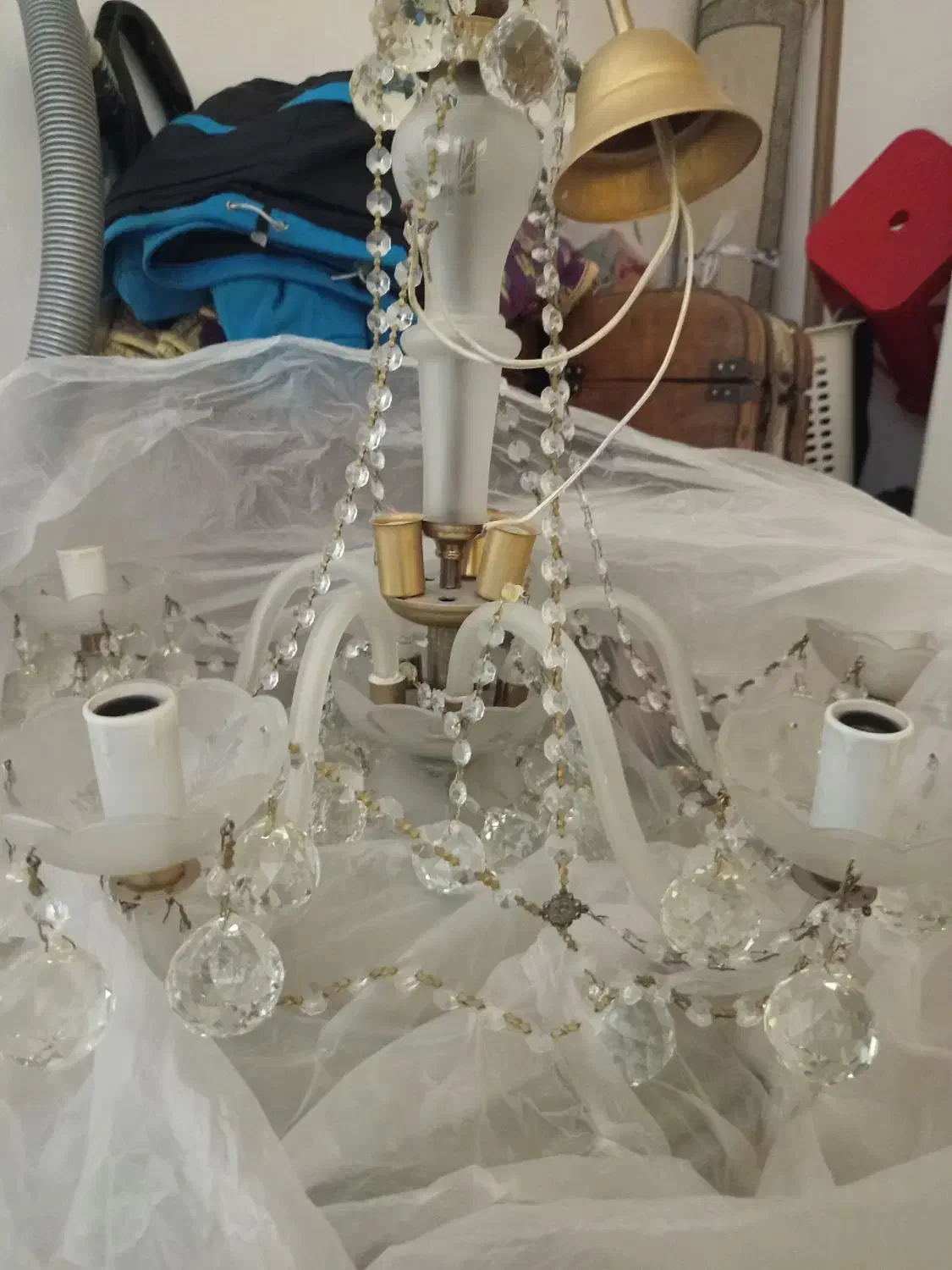 لوستر پنج شاخه|لوستر و چراغ آویز|پیشوا, |دیوار