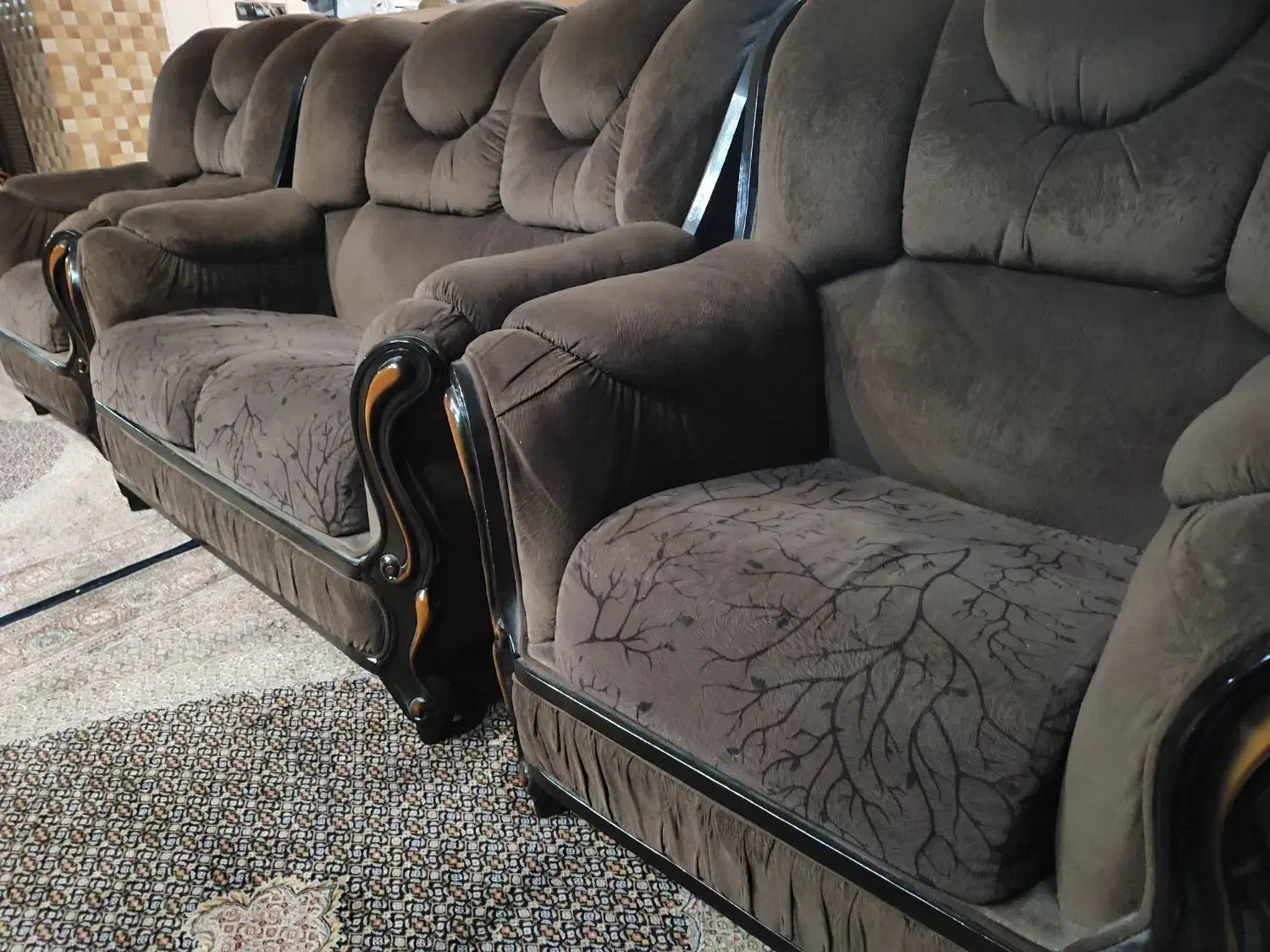 مبل نیم ست راحتی در حد نو|مبلمان خانگی و میز عسلی|کرج, اصفهانیها|دیوار