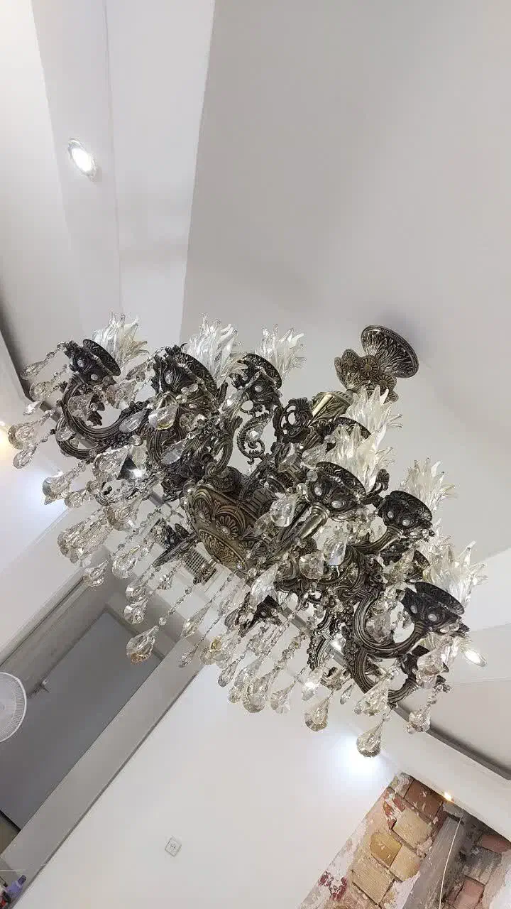 لوستر 20 شعله نو برنز|لوستر و چراغ آویز|سمنان, |دیوار