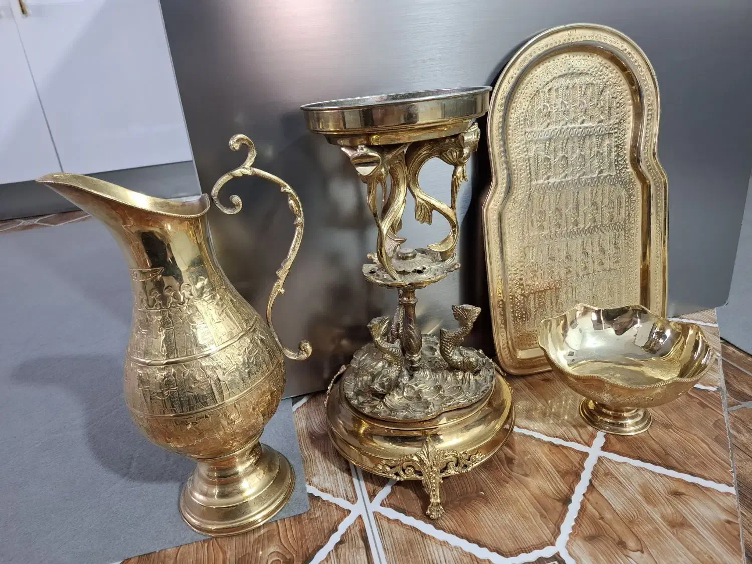 ۴تیکه وسیله برنز فروشی دارم|کلکسیون اشیاء عتیقه|کرمانشاه, |دیوار